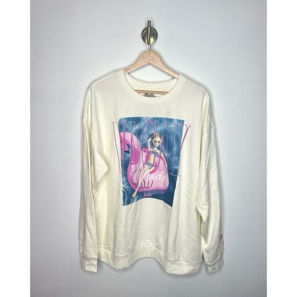 Barbie Tops - Barbie Vacay Mode Pool Graphic Crewneck Pullover